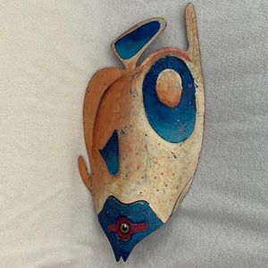 Awesome 3D colorful metal ocean fish wall decor